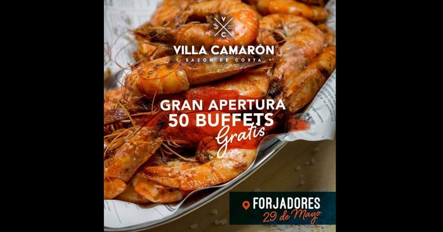 Por inauguración, Villa Camarón en Puebla ofrece 50 buffets gratis ¡Corre  por el tuyo!