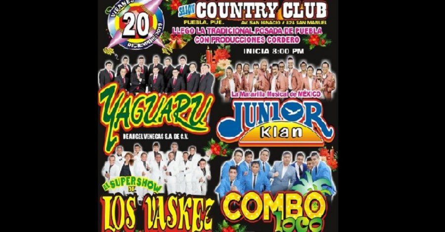 Viernes 20: Llego la cumbia… Yaguaru en el Country Club San Manuel