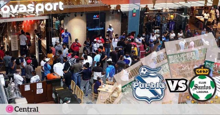 Aficionados abarrotan puntos de venta de boletos para el Puebla-Santos